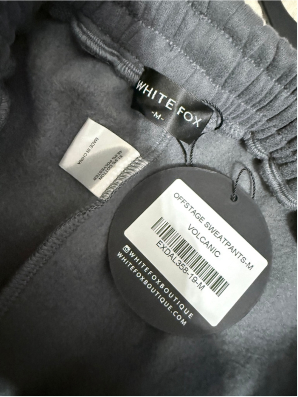 WHITE FOX NWT Gray Volcanic Offstage Joggers M - Picture 5 of 5